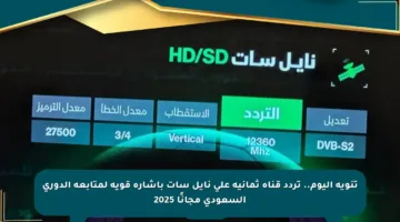 تنويه اليوم.. تردد قناة ثمانية على نايل سات بإشارة قوية لمتابعة الدوري السعودي مجانًا 2025